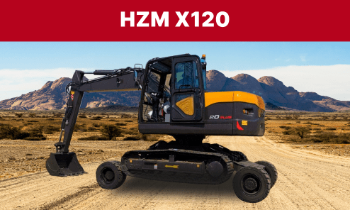 Мини-экскаватор колесно-гусеничный HZM X120